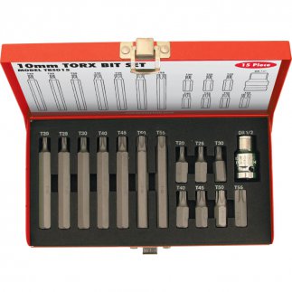 TORX BIT KÉSZLET 30MM & 75MM 15 DB-OS