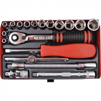 MINI METRIKUS DUGÓKULCS KÉSZLET 1/4" MEGHAJTÓVAL 19 DB-OS