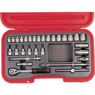 METRIKUS DUGÓKULCS KÉSZLET 3/8" MEGHAJTÓVAL 30 DB-OS