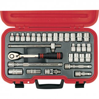 METRIKUS/AF DUGÓKULCS KÉSZLET 1/2" MEGHAJTÓVAL (30 DB-OS) 