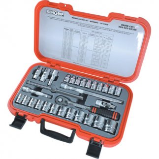 KEN-GRIP DUGÓKULCS KÉSZLETEK - 1/2" NÉGYSZÖG MEGHAJTÓ, 30 DARABOS METRIKUS KÉSZLET 