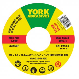 230X1.8X22.23MM A36SBF INOX VÁGÓKORONG,T41